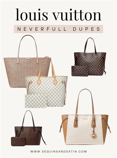 louis vuitton dupes with logo|louis vuitton neverfull dupes.